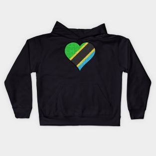 Tanzanian Jigsaw Puzzle Heart Design - Gift for Tanzanian With Tanzania Roots Kids Hoodie